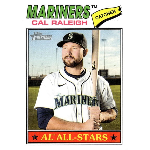 2026 Topps Heritage #269 Cal Raleigh Seattle Mariners  MLB Baseball Base Trading Card