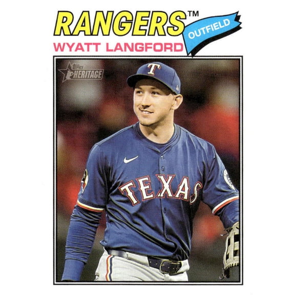 2026 Topps Heritage #340 Wyatt Langford Texas Rangers MLB Baseball Base Trading Card