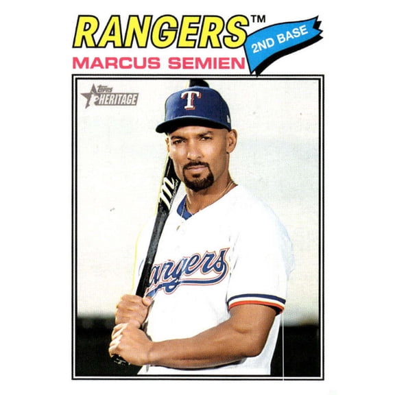 2026 Topps Heritage #366 Marcus Semien Texas Rangers MLB Baseball Base Trading Card