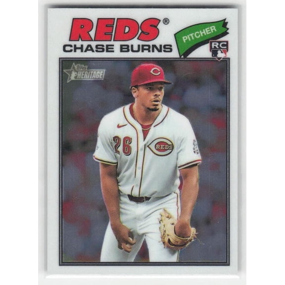 2026 Topps Heritage Chrome Chase Burns RC #212 Cincinnati Reds Baseball Card