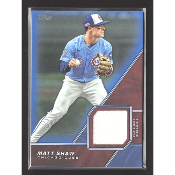 2026 Topps Major League Material Matt Shaw MLM-MS Relic Memorabilia 122/150 Chicago Cubs