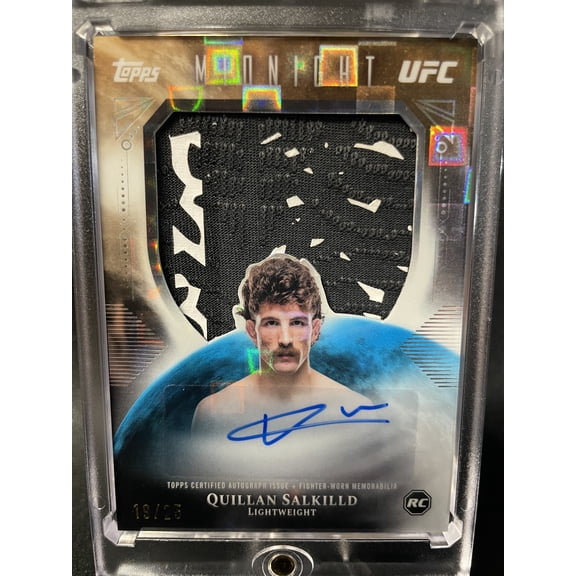 2026 Topps Midnight UFC Quillan Salkilld RRA-QS Refractor /25 Rookie Relic Autograph Trading Card Autographed MMA Trading Card