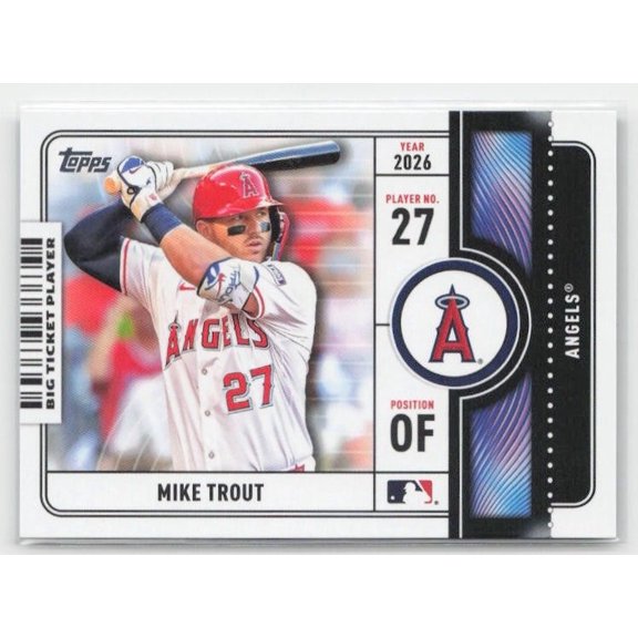 2026 Topps Big Ticket Players Mike Trout BTP-1 Los Angeles Angels Baseball Card Near Mint