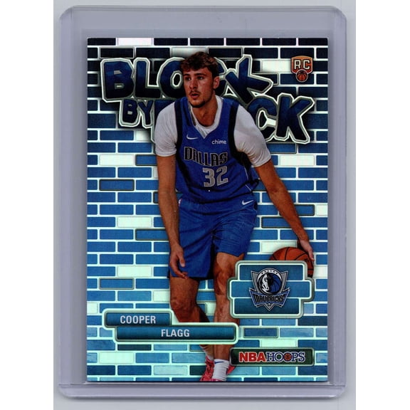 2026 Topps NBA Hoops Block By Block Cooper Flagg RC BYB-1 Dallas Mavericks Basketball Card Dallas Mavericks NBA Basketball Trading Card