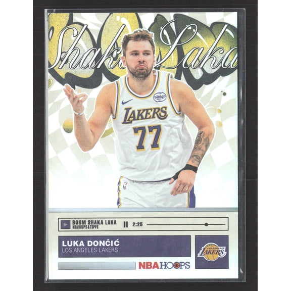 2026 Topps NBA Hoops Boom Shaka Laka Luka Doncic BO-3 Basketball Card Los Angeles Lakers NBA Basketball Trading Card