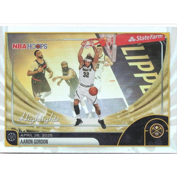 2026 Topps NBA Hoops Highlights Basketball Card Aaron Gordon #266 Denver Nuggets