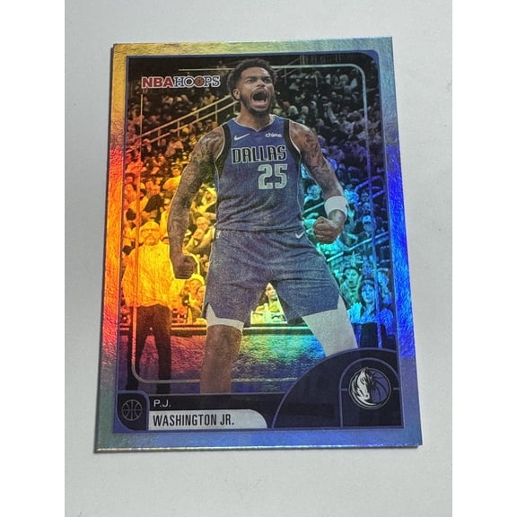 2026 Topps NBA Hoops P.J. Washington Jr. #189 Silver Prizm Basketball Trading Card Dallas Mavericks