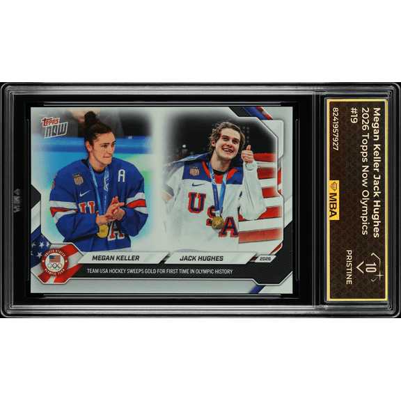 2026 Topps Now Olympics Megan Keller Jack Hughes #19 MBA 10