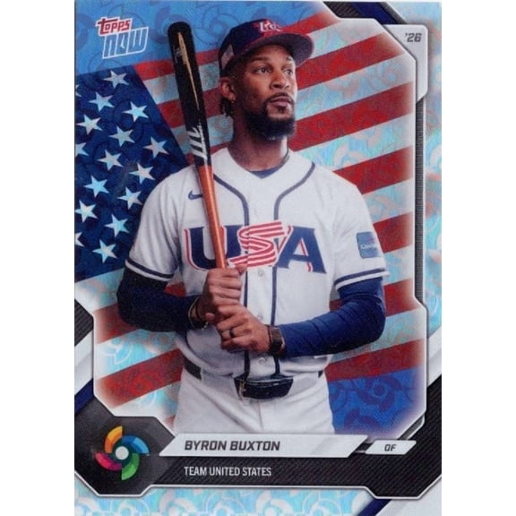 2026 Topps Now WBC Byron Buxton #USA08 Logo Refractor Team USA Baseball Card