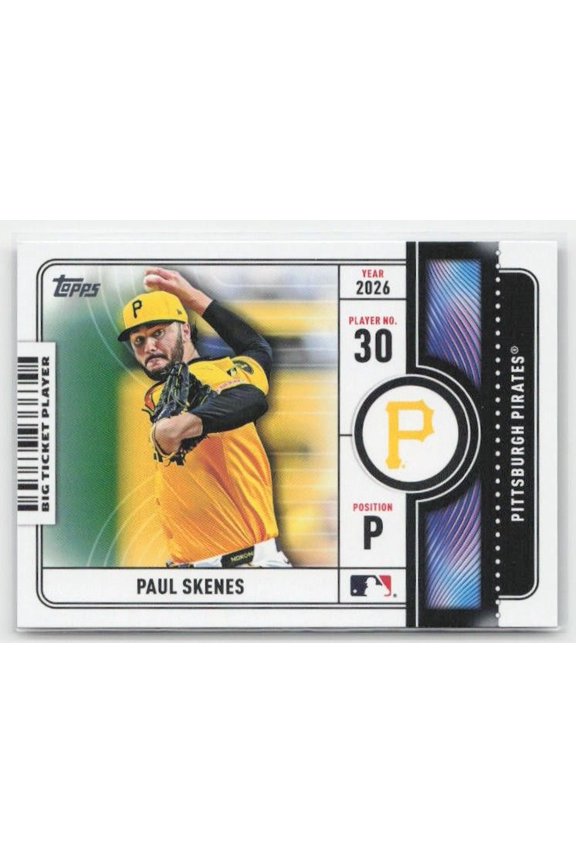 2026 Topps Big Ticket Players BTP-14 Paul Skenes Pittsburgh Pirates Baseball Card