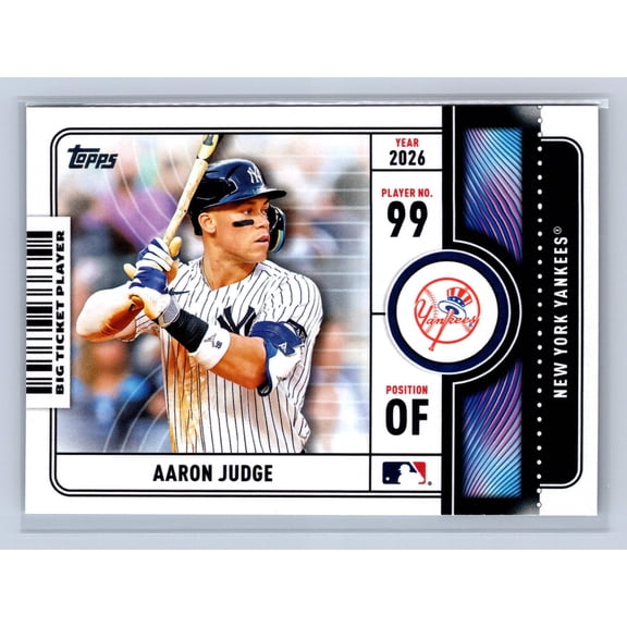 2026 Topps Series 1 Big Ticket Players Aaron Judge BTP-18 New York Yankees Baseball Card New York Yankees MLB Baseball Trading Card