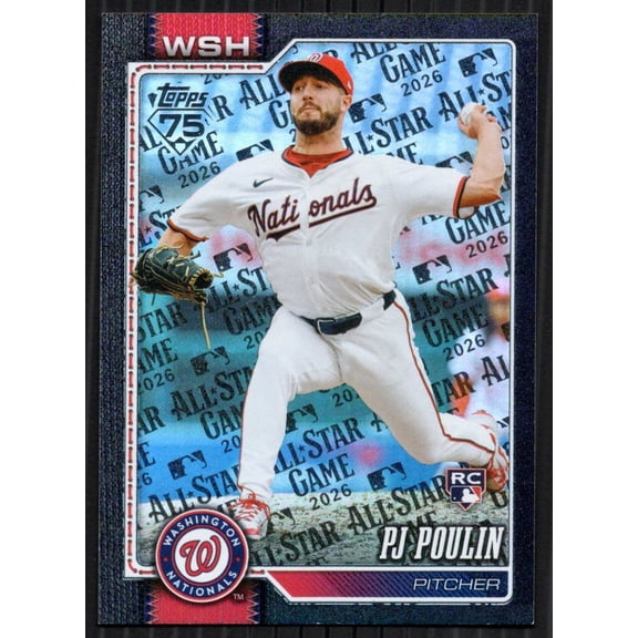 2026 Topps Series 2 ASG Logo ASG PJ Poulin RC #405 09/10 Baseball Card Washington Nationals MLB Baseball Trading Card
