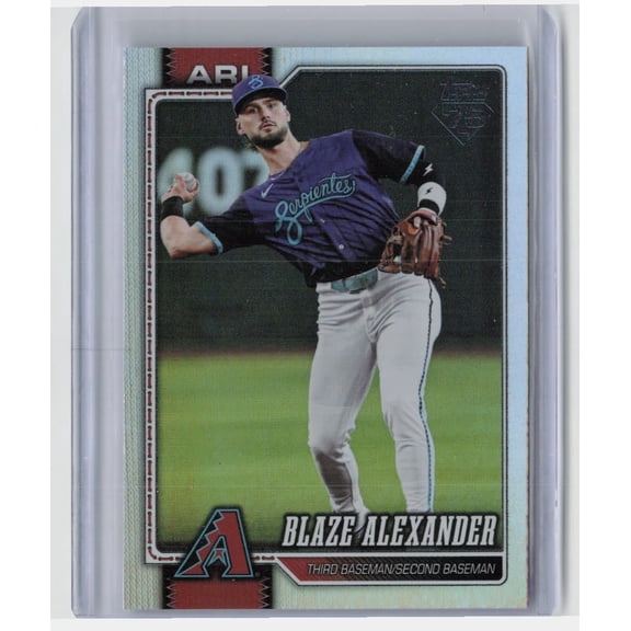 2026 Topps Series One Blaze Alexander #6 Chrome Refractor Arizona Diamondbacks Baseball Card