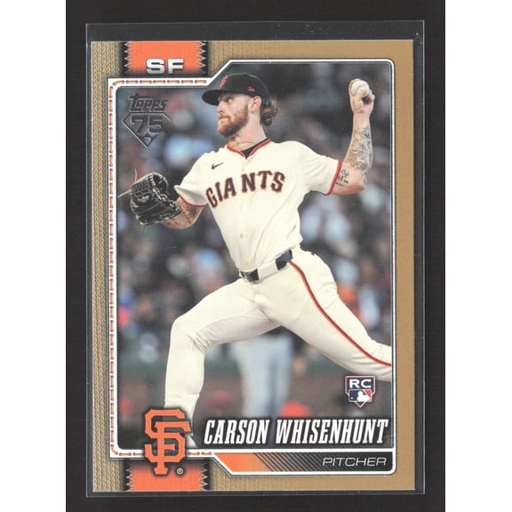 2026 Topps Series One Baseball Card Gold RC Carson Whisenhunt #184 Excellent San Francisco Giants