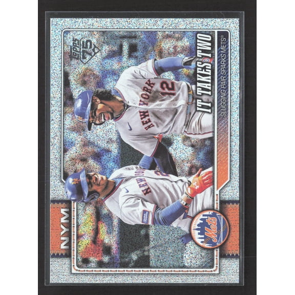 2026 Topps Series One Francisco Lindor Juan Soto #52 Silver Foil New York Mets Baseball Card