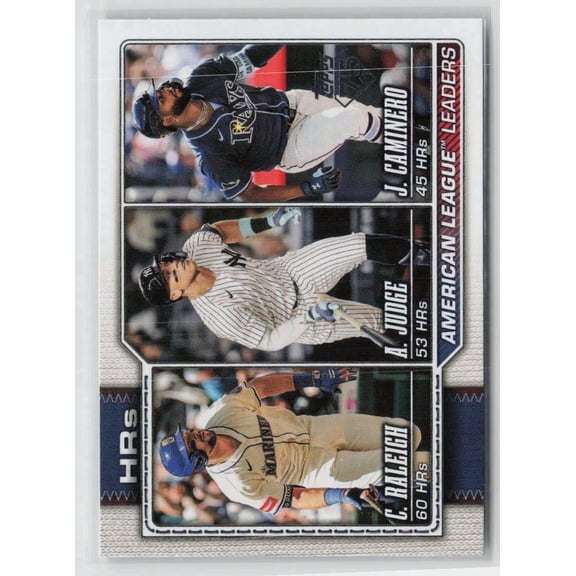 2026 Topps Series One Baseball Trading Card #38 Aaron Judge Cal Raleigh Junior Caminero