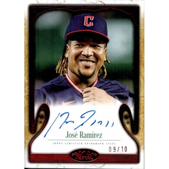 2026 Topps Tier One Tier One Shots Jos Ramrez Cleveland Guardians Autographed Trading Card #TIS-JR