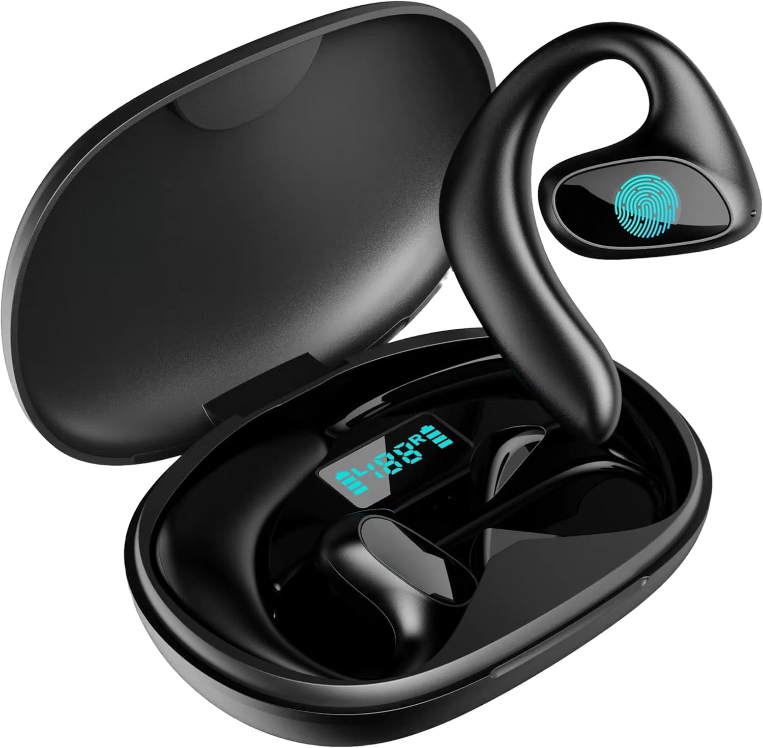 2026 Translation Earbuds Real Time - All Language Translator Headphone Translating Earpiece Device - Wireless Bluetooth Ear Bud Offline Live Translate Earphone Interpreter Open Earpod (Black)