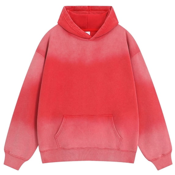2026 Trend Womens Oversized Pullover Hoodie Mens Gradient Vintage Streetwear Casual Sweatshirt