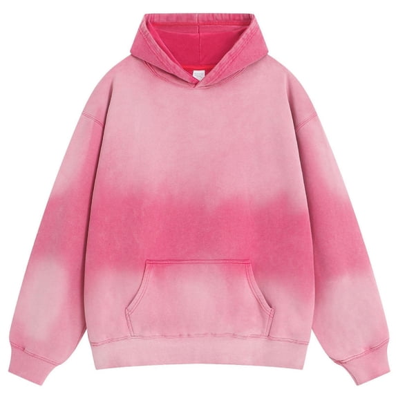 2026 Trend Womens Oversized Pullover Hoodie Mens Gradient Vintage Streetwear Casual Sweatshirt