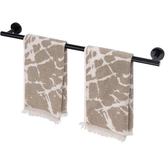 2026 Trendy 24 Inch Matte Black S U S 304 Stainless Steel Towel Bar, Total 25.7 Inch Wall Mount Bathroom Towel Rack with Complete Mount Hardware, Modern Decor Bath Towel Holder for Washroom Kitchen