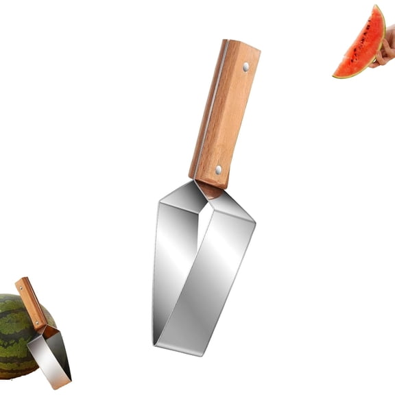 2026 Triangle Watermelon Cutter, Large Piece Watermelon Slicer, Stainless Melon Cutter Slicer Tool, Tomato Fruit Cutter Slicer for Home Kitchen Camping Picnic (1PCS)