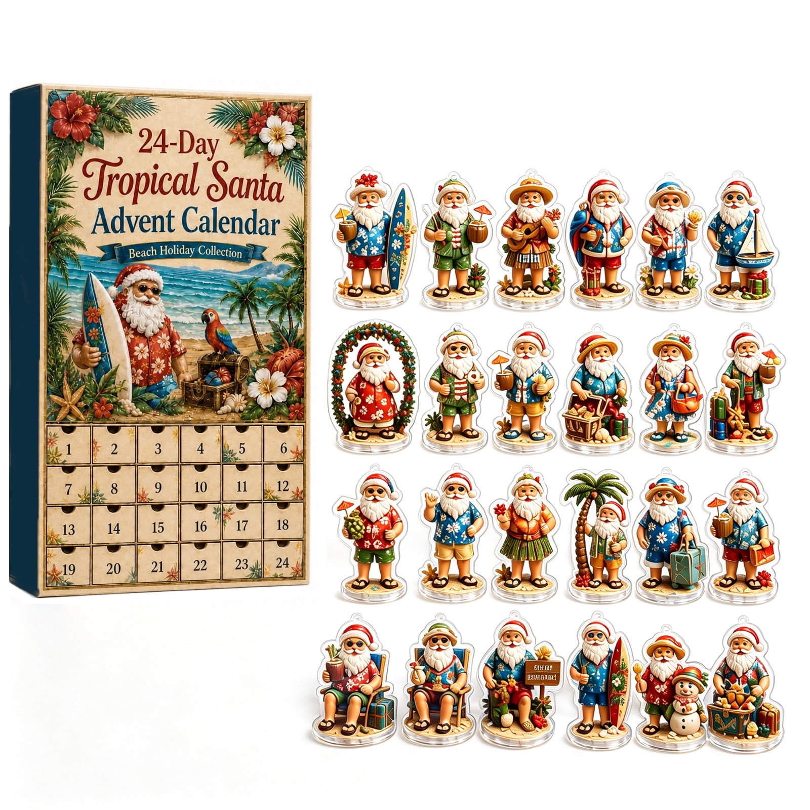 Beach Santa Holiday Decor for Home