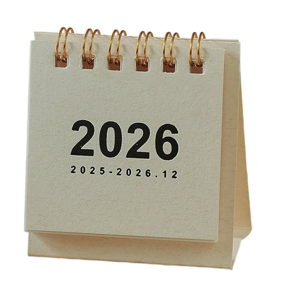 2026 Twin-Coil Desk Calendar 19-Month Planner Jun 2025-Dec 2026 for Home Scheduling & Notes