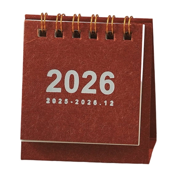 2026 Twin-Coil Desk Calendar 19-Month Planner Jun 2025-Dec 2026 for Home Scheduling & Notes