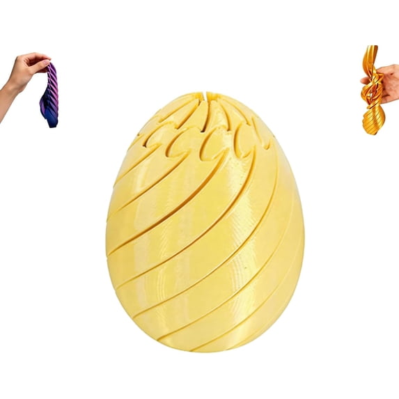 2026 Twisty Fidget Egg, 3D Printed Spiral Fidget Toy, Smooth Rotating Stress Relief Egg Spinner, Unique Easter Basket Stuffers and Desk Toy for Adults, Relaxation J