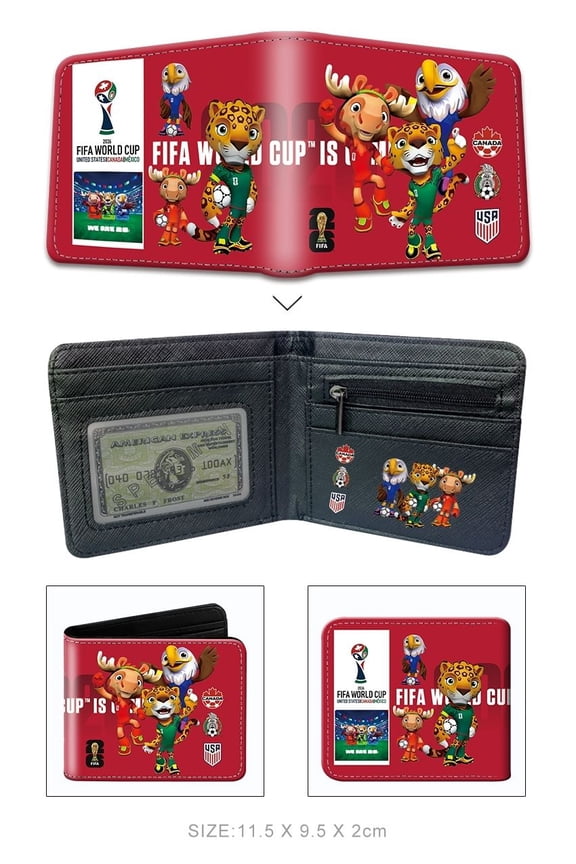 2026 US-Canada-Mexico World Cup 3D Internet Celebrity Same Style 3D Popular Wallet Fans Birthday Gift,4