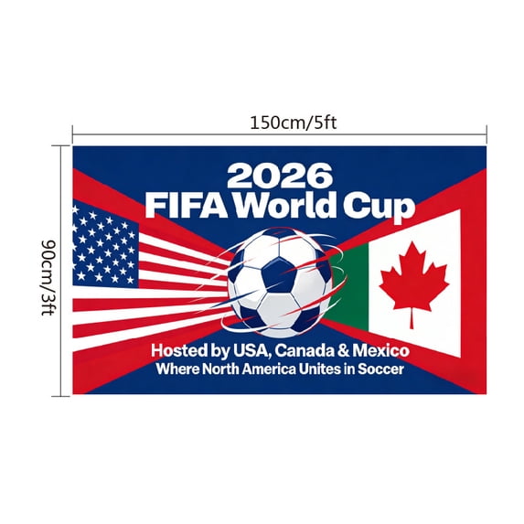 2026 US Canada Mexico World Cup flags, fan flags, star support flags ...