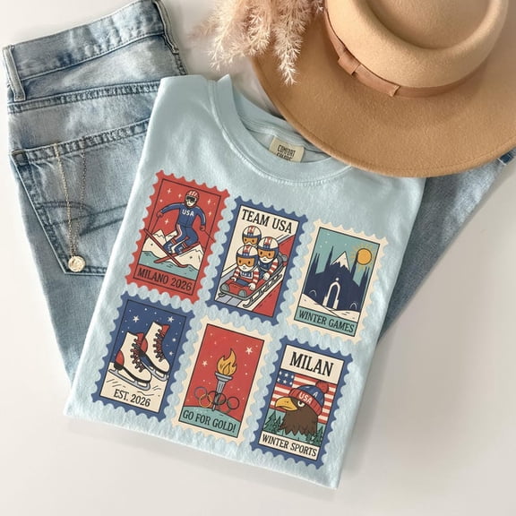 2026 USA Winter Sports T-Shirt, Milano Italy 2026 Tee, US Team Winter Games T-Shirt, Milan Italy Hockey Sports Fan Gift