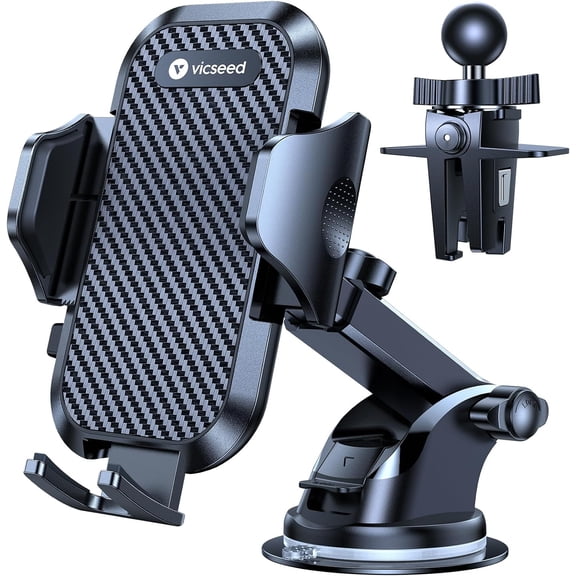 2026 Ultimate Sturdy Car Phone Holder [Upgraded 95+LBS Strongest Suction] Universal Long Arm Cellphone Mount for Car Dashboard Windshield Vent Truck Boat for iPhone 17 16 Pro Max & Android