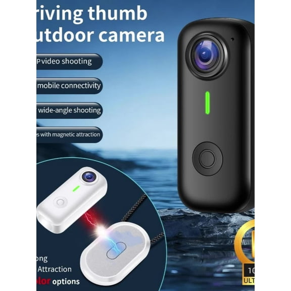 2026 Ultra HD Wearable Action Camera - Loop Recording, 120 Wide Angle, Magnetic Mount for Ski Cycling