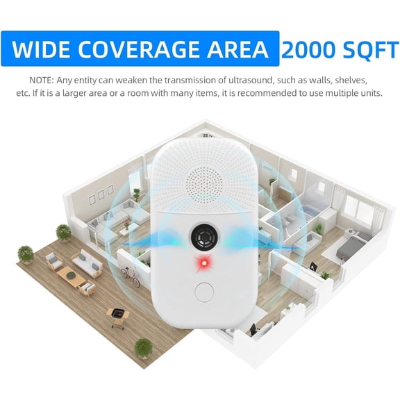 2026 Ultrasonic Bat Repellent Plug-in,Bat Deterrent Devices Indoor with Adjustable Frequency, Effective Bats Repeller Exclusion Keep Away Attic,Ceiling,Garage,Warehouse,Barn,Humanely Repel Bats