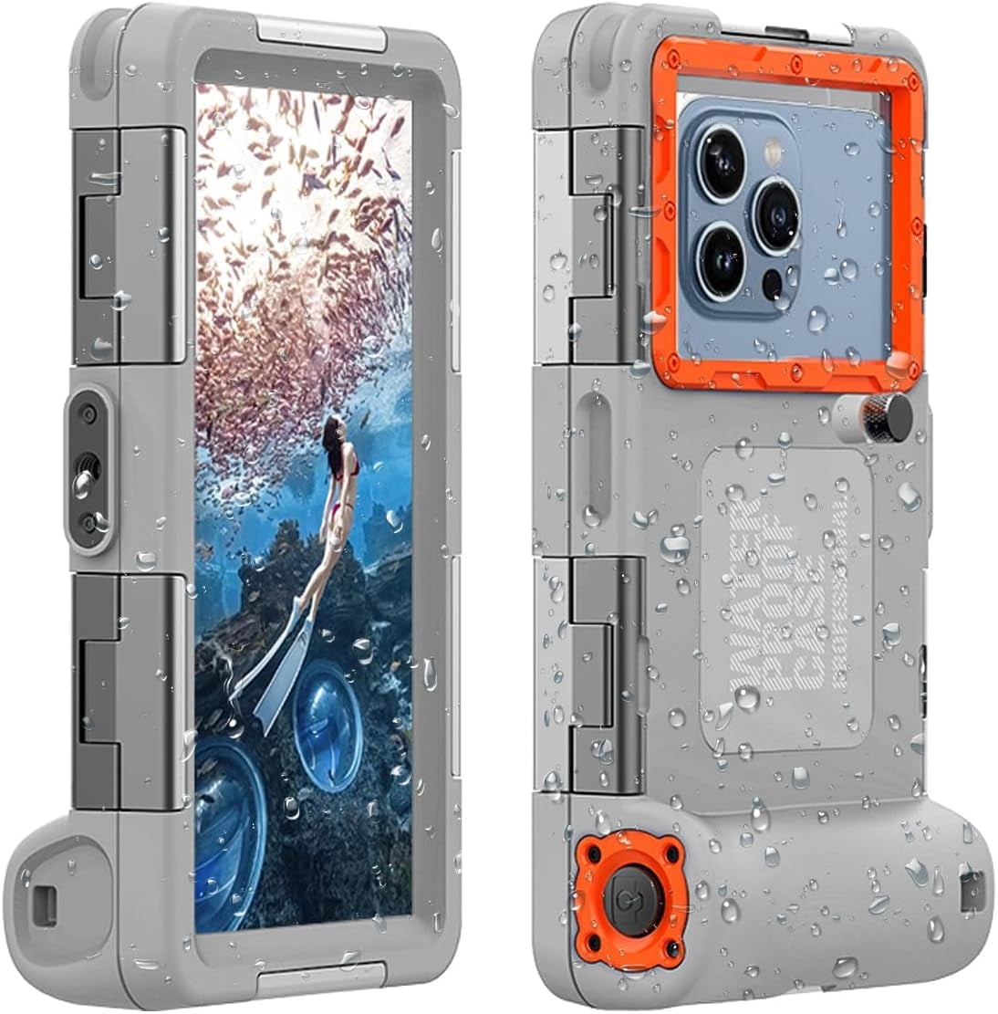 2026 Underwater Snorkeling Diving Phone Case for Phone 17/16/15/14/13/12Pro Max/Galaxy S25/S24/S23.(50ft/15m) Professional Scuba Dive Waterproof Case Underwater Photo Video