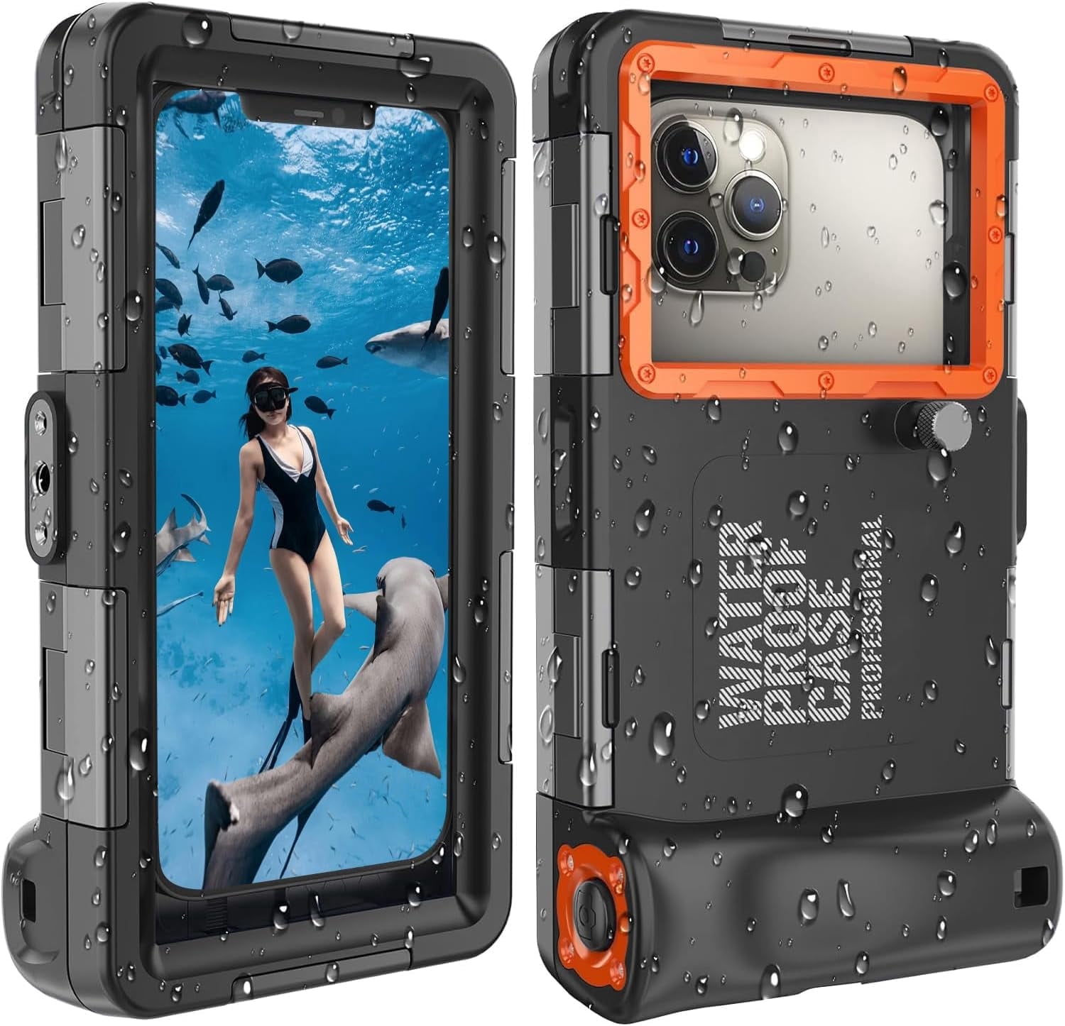 2026 Underwater Snorkeling Diving Phone Case for Phone 17/16/15/14/13/12Pro Max/Galaxy S25/S24/S23.(50ft/15m) Professional Scuba Dive Waterproof Case Underwater Photo Video