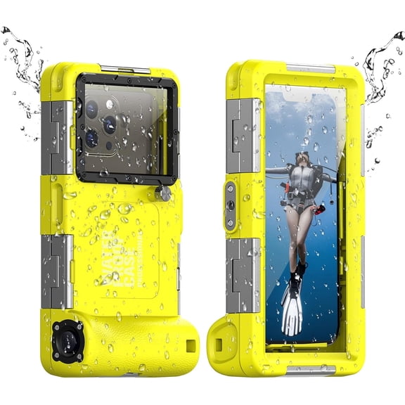 2026 Underwater Snorkeling Diving Phone Case for Phone 17/16/15/14/13/12Pro Max/Galaxy S25/S24/S23.(50ft/15m) Professional Scuba Dive Waterproof Case Underwater Photo Video