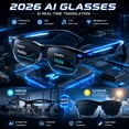 thumbnail image 1 of 2026 Unisex AI Smart Glasses, ChatGPT Powered, 164-Language Real-Time Translation, 6 Hours Music Play, Auto Photochromic Lenses Turn into Sunglasses in Sunlight, 1 of 9