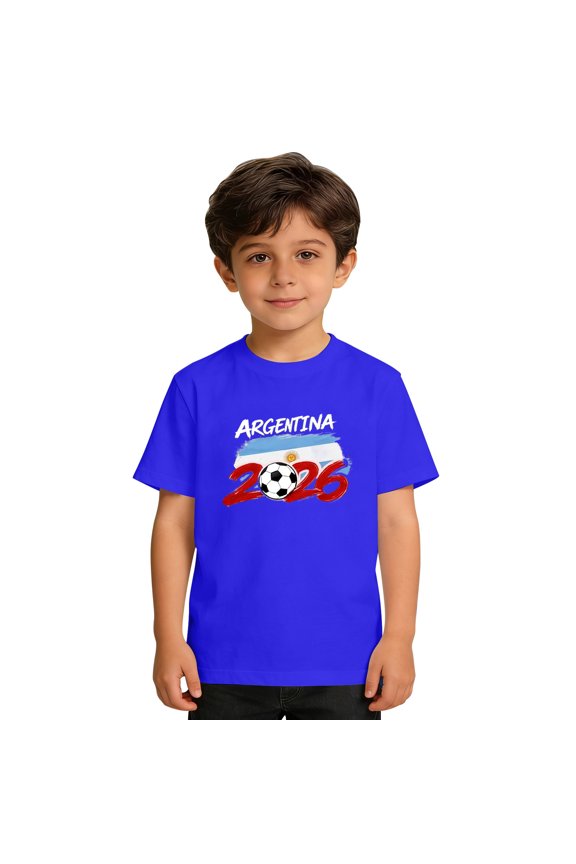 2026 Unisex Kids Soccer Jersey Round Neck Short Sleeve 3D Mexico Canada Athletic Tee