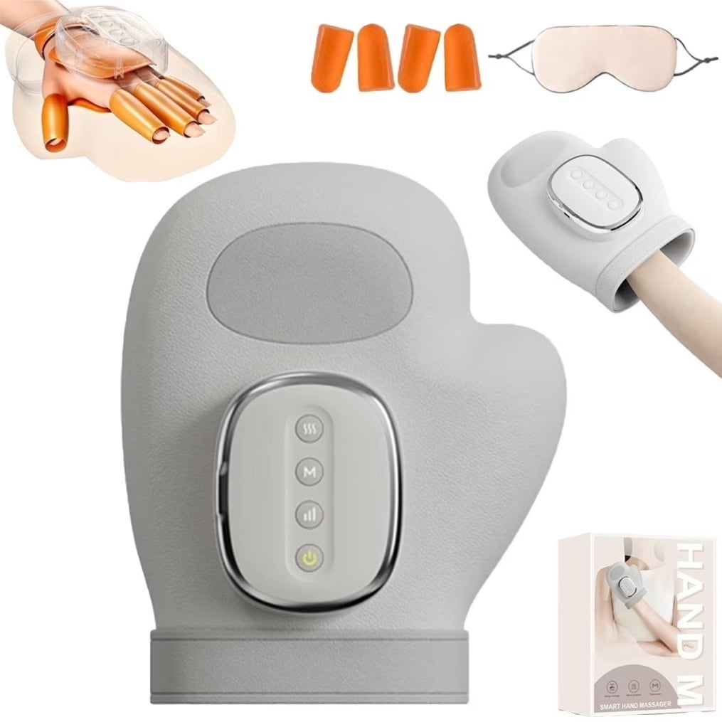 2026 Updated Hand Massager with Heat and Compression for Arthritis Carpal Tunnel Relief, Neurivo Cordless Finger Massager Glove, 5 Intensities 3 Modes Electric Wrist Massage, Gift for Women Men