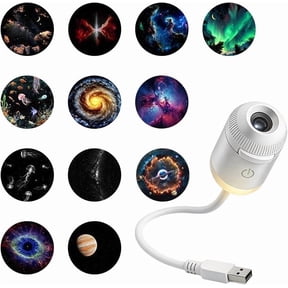 2026 Upgrade 2 in 1 Galaxy Projector Night Light,Portable USB Starry Night Light Projector with Projection Films,Mini Galaxy Projector LED Nightlight Wall Lamp for Car Room Decor