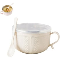 2026 Upgrade 25-oz Mug Meals w/Lid-its, Soup Bowls with Handles and Lids, Soup Mugs with Handle Microwave, Microwavable Soup Container for Soups, Stews, Coffee