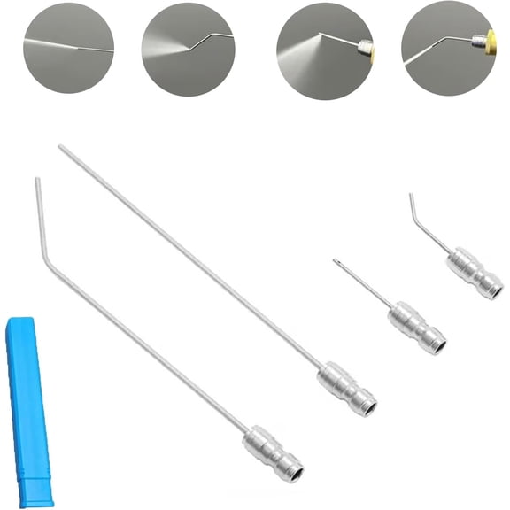 2026 Upgrade 4 Pack High Pressure Washer Nozzle Kit for Washing Machine & Ac Cleaning, Stainless Steel High-Pressure Washer Spray Nozzle Extension Wand, Sturdy & Durable, 1/4" Quick Connect (1 Set)