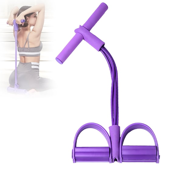 2026 Upgrade 4 Tube Pedal Resistance Device, Pedal Resistance Bands with Handle, Fashion Puller Exercise, Multifunction Fitness Bands for Abdomen, Waist, Arm, Leg