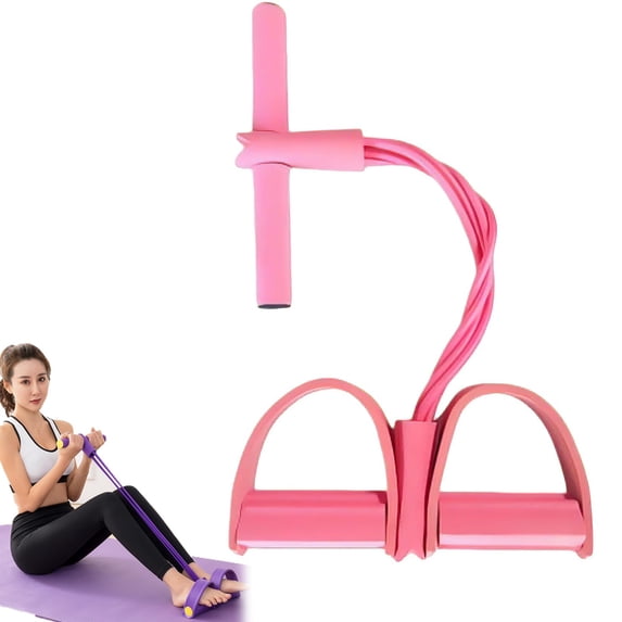 2026 Upgrade 4 Tube Pedal Resistance Device, Pedal Resistance Bands with Handle, Fashion Puller Exercise, Multifunction Fitness Bands for Abdomen, Waist, Arm, Leg