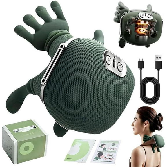 2026 Upgrade 4D Wireless Massager,  3 Speed Modes & 2 Temperature Settings,  Simulated Hand Massage & Cervical Pain Relief, for Neck, Back, Shoulder