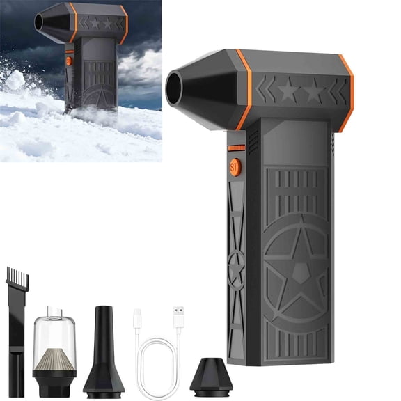 2026 Upgrade 5000W Portable Snow Blower Frost Guard, Efficient Turbine Tech Blower for Car Windshield Defrost, Handheld Electric Snow Removal Tool for Winter Emergency