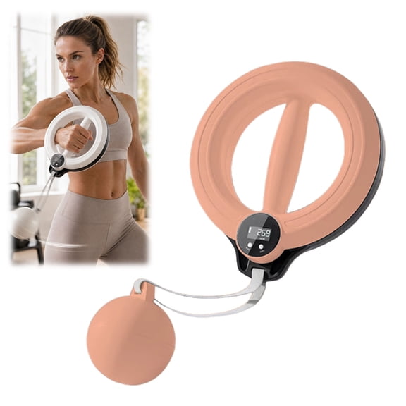 2026 Upgrade Arm & Shoulder Exerciser, Smart Flabby Arm Trimmer with Digital Counter, 360° Rotation Forearm Workout for Home Gym(Pink, Smart Display)